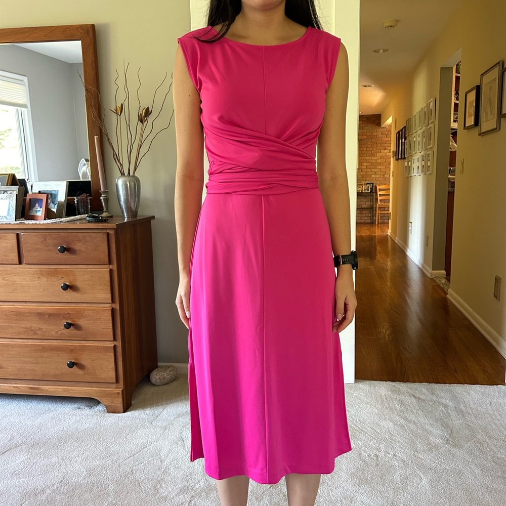 Ann Taylor Fuchsia Midi Dress - Picture 3 of 4